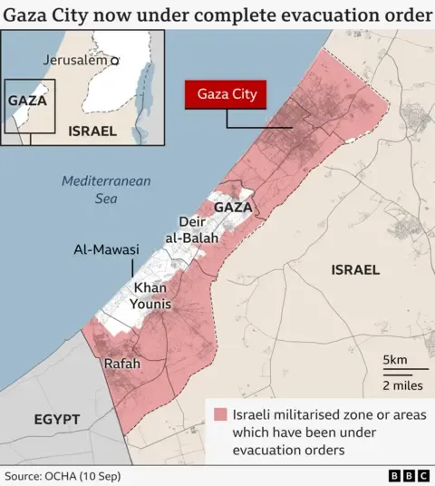 Numerous Gaza Residents Escape as Military Troops Advance Further into the City