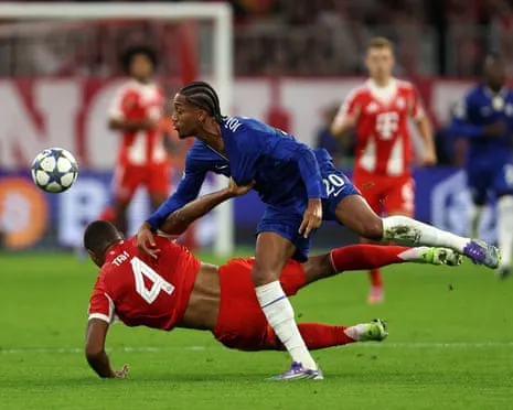 The Blues' boss fumes as the German giants defender Tah escapes sending-off in Champions League setback